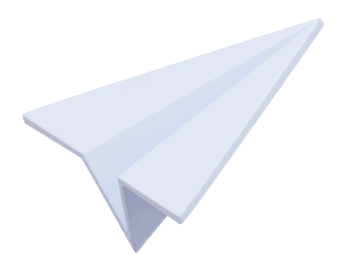 Ícono de avión de papel, representando los mensajes y comunicaciones enviados exitosamente a la administración de la Academia Pitágoras