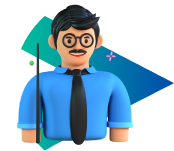 Ícono de profesor especializado que representa a los profesionales de primer nivel a cargo de la educación de los alumnos en Academia Pitágoras